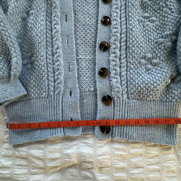 Who What Wear Corydalis Heather Cardigan Sweater Sz Large Blue - Picture 7 of 9
